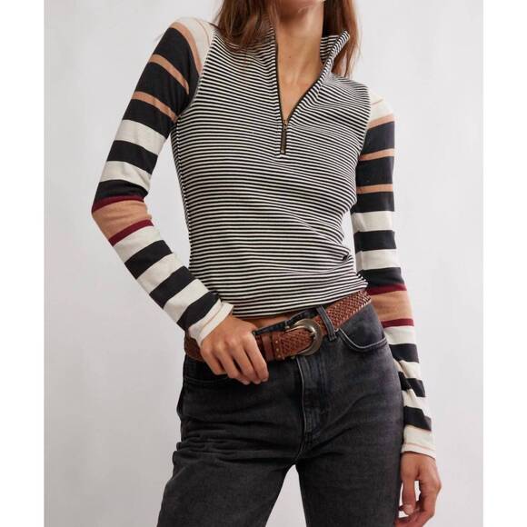 FREE PEOPLE Sweaters - NEW FREE PEOPLE avery zip up sweater in multi